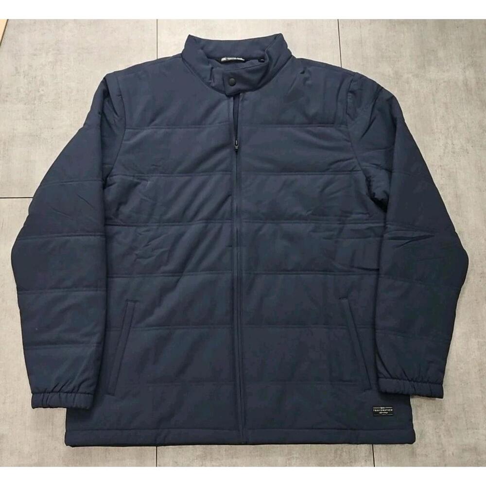 Travis Mathew Interlude Puffer Jacket Navy Full Zip‎ Men XXL